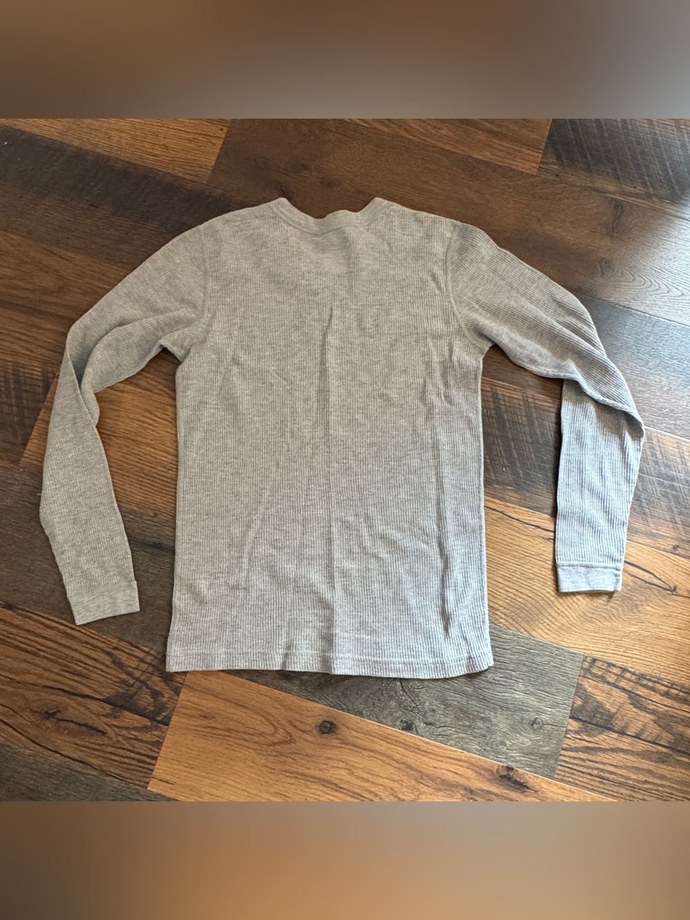 Magellan Outdoors Light Gray Waffle Crew Neck Long Sleeve - Picture 5 of 5